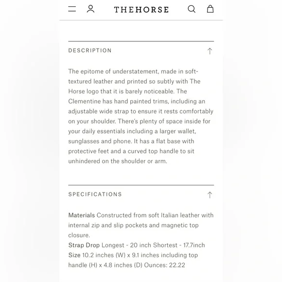 The Horse Clementine Bag Black Pebbled with Gold Hardware - Picture 14 of 14